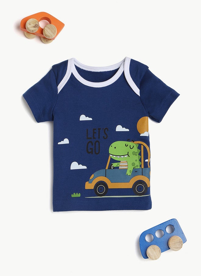 Bontots Infant Boys Organic Cotton T-Shirt with Graphic Print - Image 2